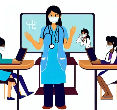 Telehealth Nursing with a tutor and students